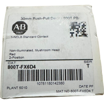Allen-bradley 800t-fx6d4 Push Pull Botón De Parada De Emerge Rojo
