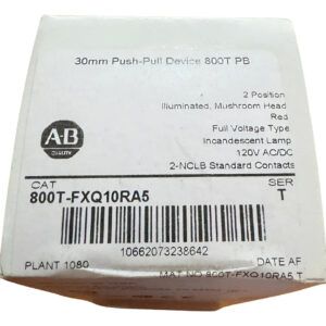 Allen Bradley 800t-fxq10ra5 Illum. Botón Pulsador 800tfxq10r Rojo