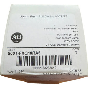 Allen Bradley 800t-fxq10ra5 Illum. Botón Pulsador 800tfxq10r Rojo