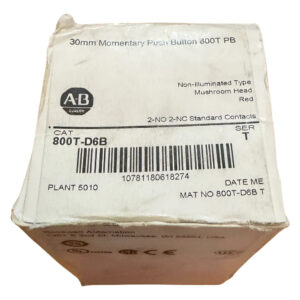 Allen Bradley 800t-d6b Mushroom Head Red Rojo