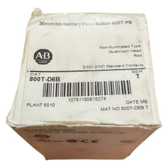 Allen Bradley 800t-d6b Mushroom Head Red Rojo