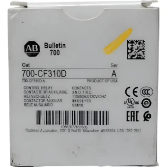 Allen-bradley 700-cf310d Contactor Auxiliar 3n0-1nc 110/120v