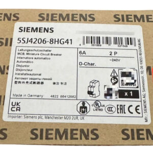 5sj4206-8hg41 Siemens Int Termomag P/riel 2p 6a D 14ka 440va