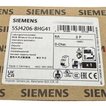 5sj4206-8hg41 Siemens Int Termomag P/riel 2p 6a D 14ka 440va