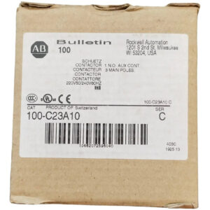 Allen Bradley 100-c23a10 Contactor 23 Amp 240 Vac 60 Hz