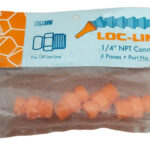 41406 Loc-line Conector 1/4 In Npt, Paquete De 4 Pza.
