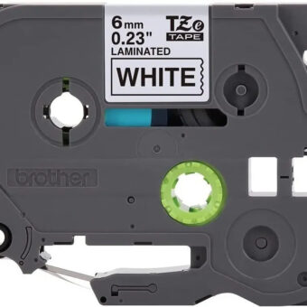 Cinta Rotuladora Brother P-touch Tze-211 6mm 8m Color Negro Sobre Blanco