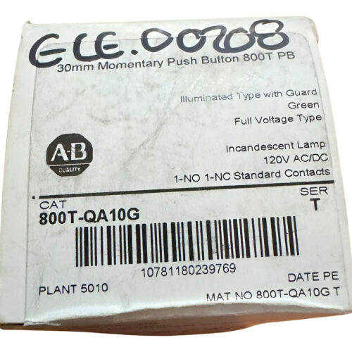 Neu Allen Bradley 800t-qa10g Druckknopf Ser.t 800tqa10g Negro