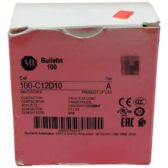 Allen Bradley 100-c12d10 Contactor,12 A,110v 50 Hz / 120v 60