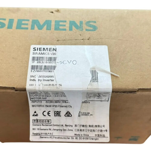 6sl3210-5be17-5cv0 Siemens Sinamics Variador V20 1hp 380-480