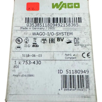 Wago 753-430 8-channel Digital Input Module 24vdc