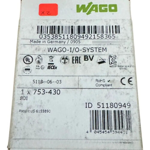 Wago 753-430 8-channel Digital Input Module 24vdc