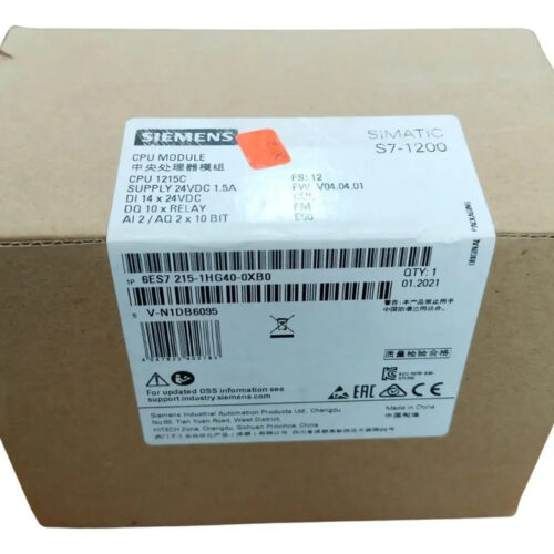 Siemens 6es7 215-1hg40-0xb0 S7-1200, Cpu 1215c, Compact Cpu,
