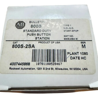 Nuevo Allen-bradley 800s-2sa Ser. M 2 Posición. Pulsador De  Rojo Y Verde