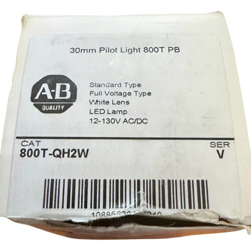 800t-qh2w Allen Bradley Pilot Light 12-130 Vac/dc Red Led__ Rojo