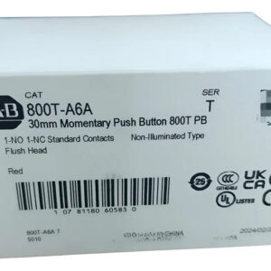 Allen Bradley 800t-a6a Contacto Pulsador Red