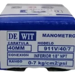 Manometro Dewit 911v/40/7 Glicerinado
