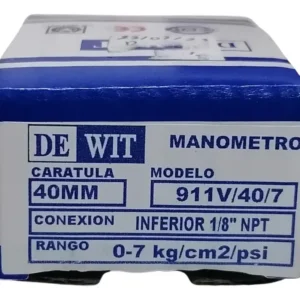 Manometro Dewit 911v/40/7 Glicerinado