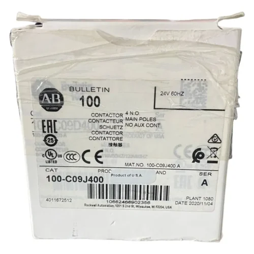 Allen Bradley 100-c09j400 4 Polo Contactor 32a 24v Bobina