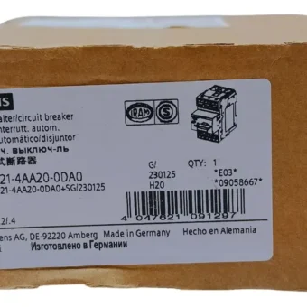Siemens 3rv2421-4aa20-0da0 Interruptor Automático 60