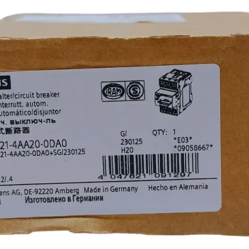 Siemens 3rv2421-4aa20-0da0 Interruptor Automático 60