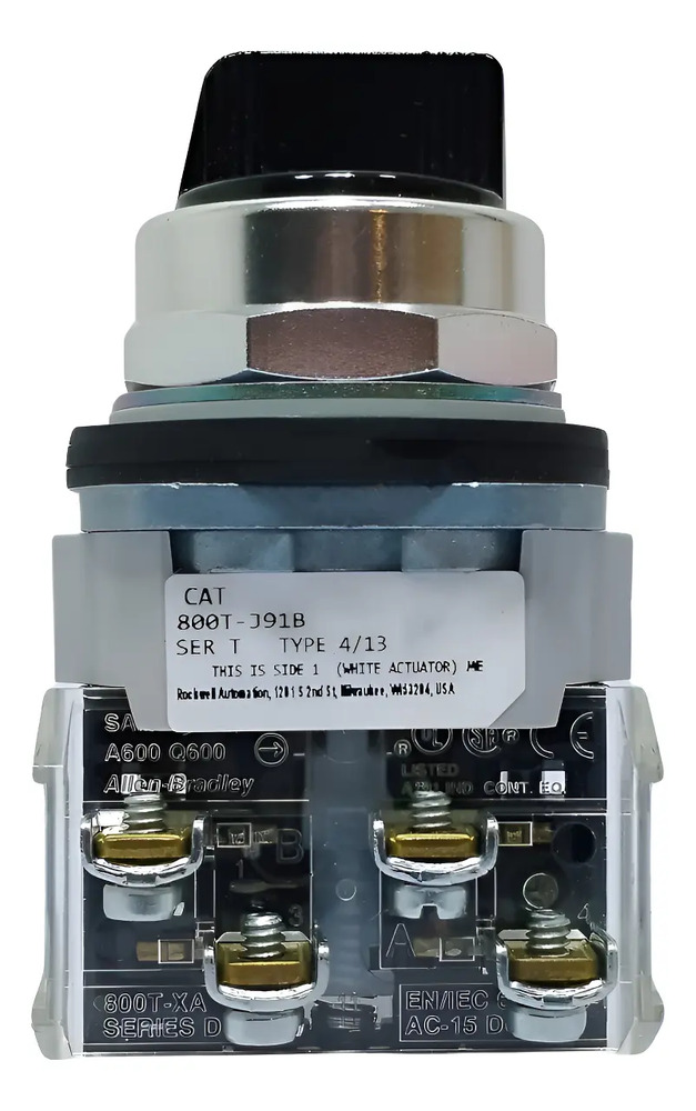 Allen Bradley 800t-j91b Retorno Por Resorte No Iluminado Negro - Imagen 2