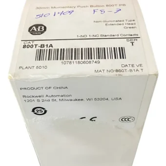 Allen Bradley 800t-b1a 30mm Momentary Push Button 800t Pb Verde