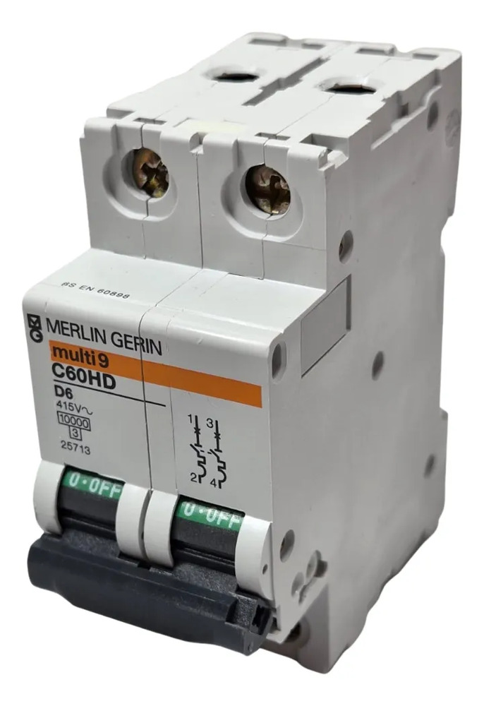 Merlin Gerin Multi 9 C60h D6 Disyuntor De Circuito - Imagen 2
