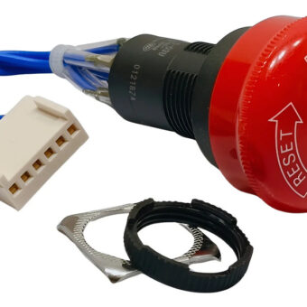 Omron A165e-s-03u Interruptor Para Paro De Emergencia Rojo/negro