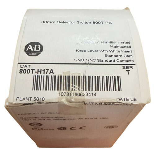 Allen Bradley 800t-h17a Selector 2-pos. Palanca Principal N Negro