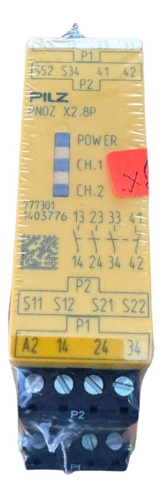 Pilz 777301 Pnoz X2.8p 24vacdc 3n/o 1n/c Relay