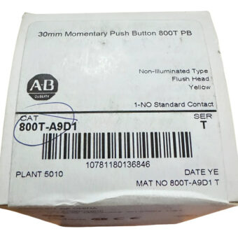 Allen Bradley 800t-a9d1 Pulsador Amarillo Al Ras Amarillo Amarillo
