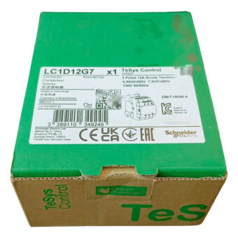 Contactor Schneider Lc1d12g7 7.5 Hp 12a Ac 220/440v.