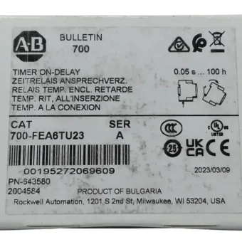 Allen Bradley 700-fea6tu23 Rele De Sincronizacion