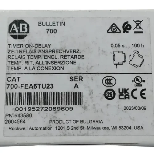 Allen Bradley 700-fea6tu23 Rele De Sincronizacion