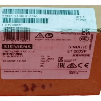 6es7131-6bh01-0ba0 Siemens Simatic Et200sp 16 Ent Dig 24vdc