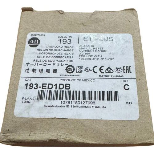 Allen Bradley 193-ed1db Sobrecarga Relé 3.2-16a De Estado Só