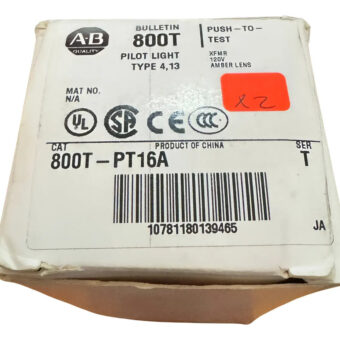 Allen Bradley 800t-pt16a Botón Pulsar Para Prueba 30,5 Mm Me Amarillo