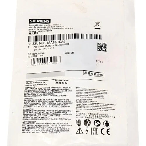 Botón Pulsador Siemens 3su1400-1aa10-1ca0 Negro