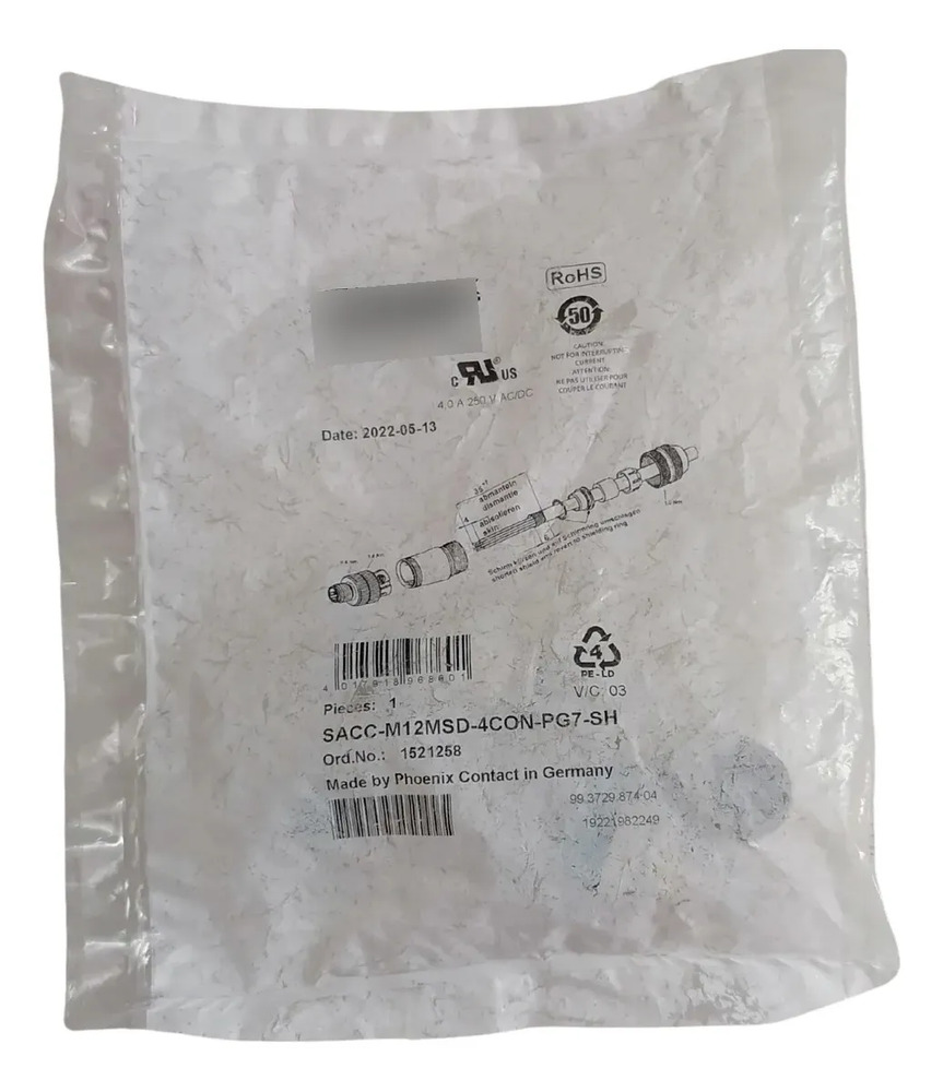 Phoenix Contact Sacc-m12msd-4con-pg7-sh Metal