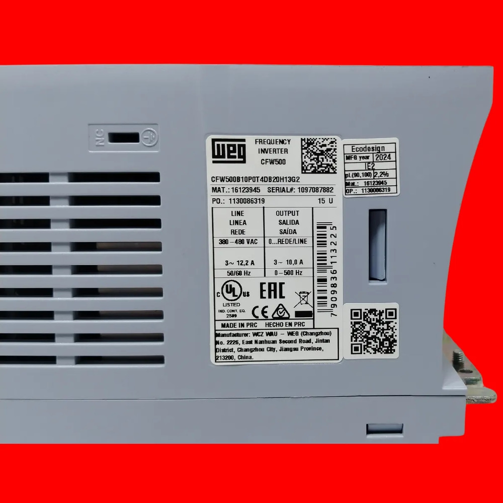 Convertidor De Frecuencia Weg Cfw500b10p0t4db20h13g2 - Imagen 5
