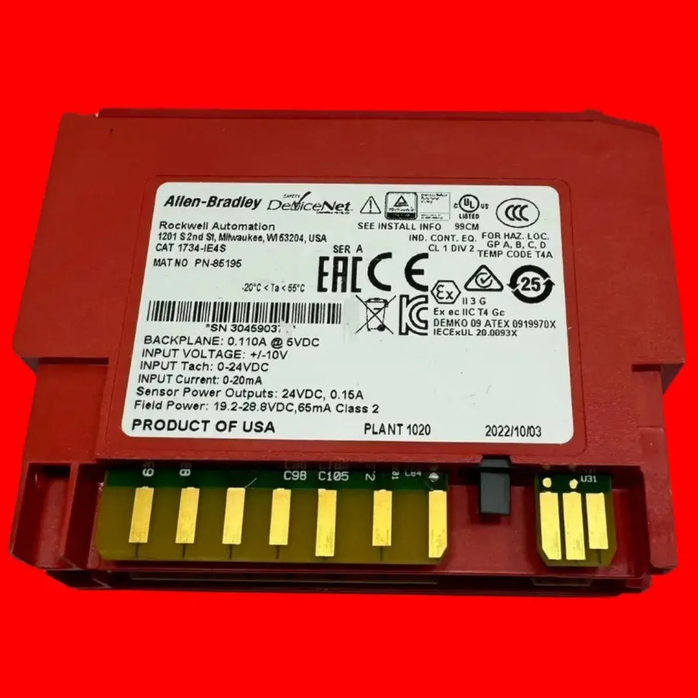 Allen-bradley 1734-ie4s Point Guard I/o Safety Module - Imagen 4