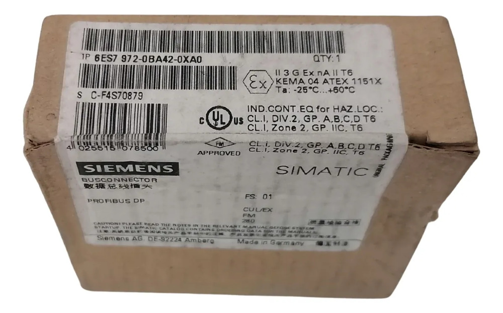 Siemens 6es7 972-0ba42-0xa0 Conector Profibus