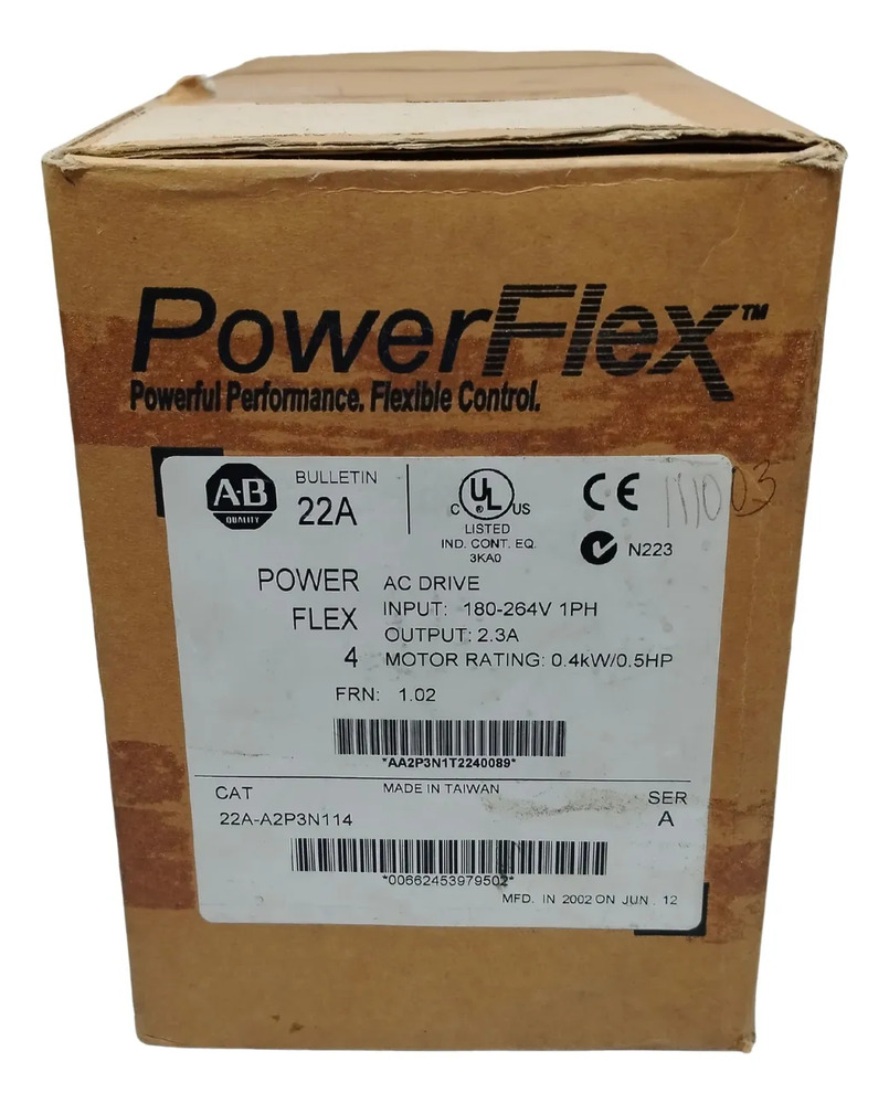 22a-a2p3n114 Allen Bradley Variador Power Flex