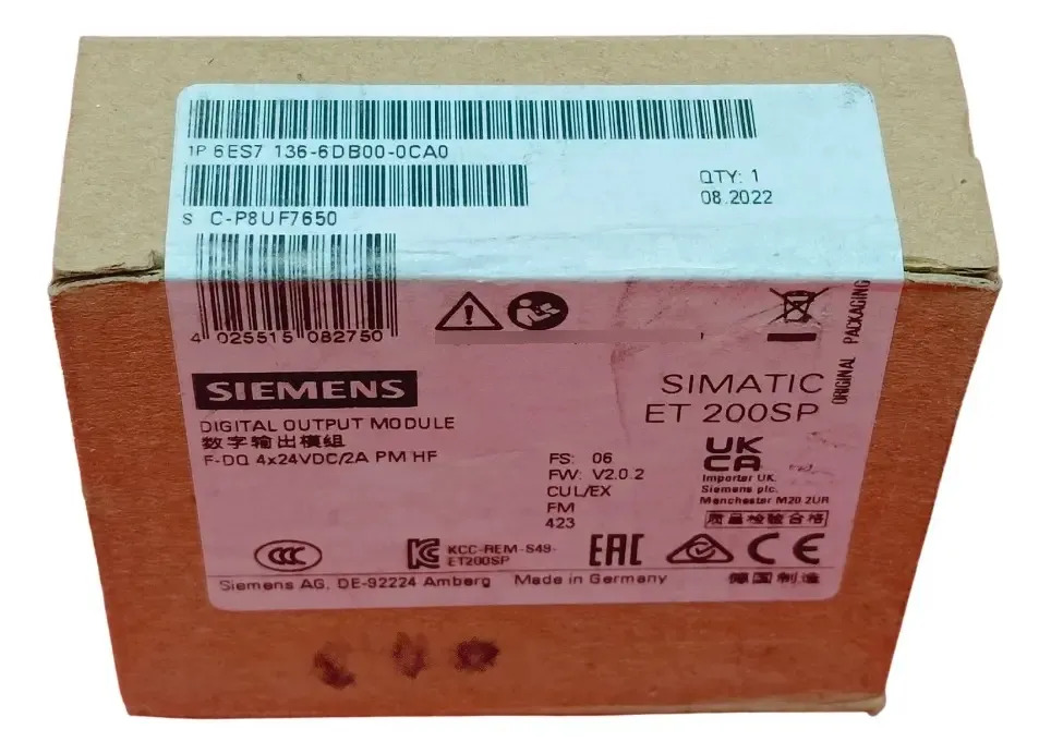 6es7136-6db00-0ca0 Siemens Et200sp F-dq 4x24 Vdc