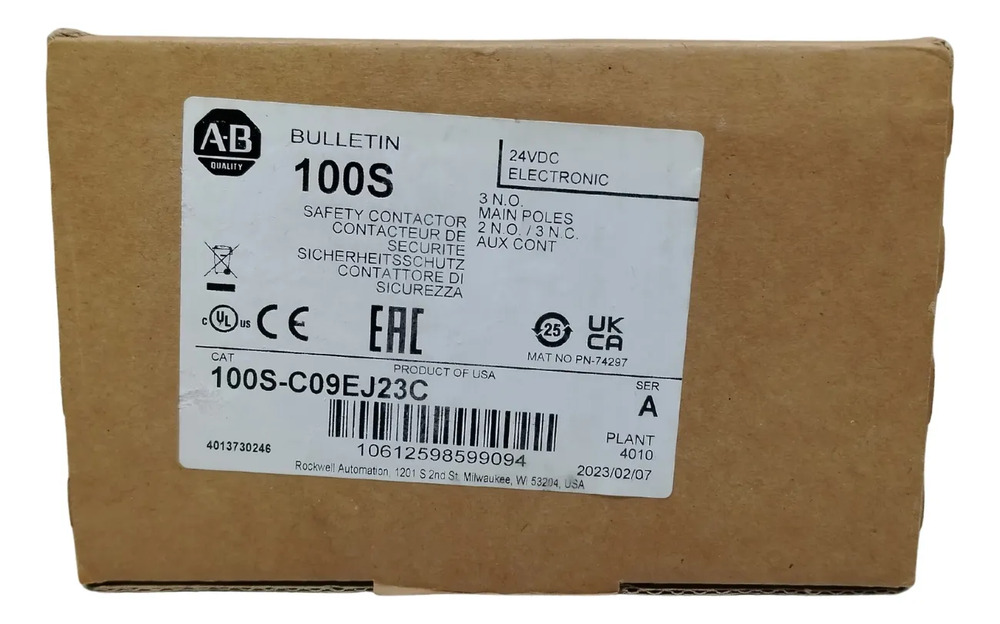 Allen Bradley 100s-c09ej23c Safety Contactor