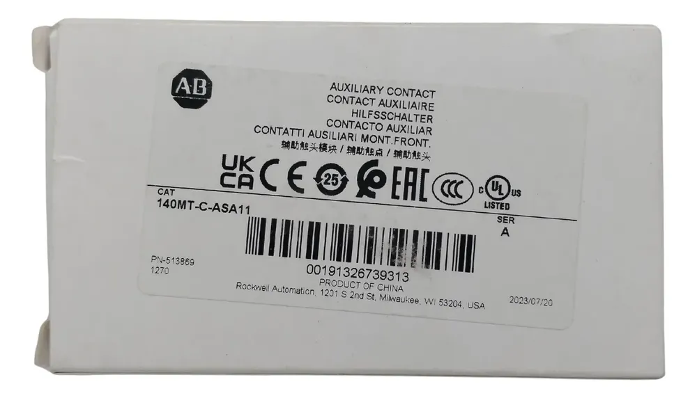 Allen Bradley 140mt-c-asa11 Contacto Auxiliar Gris