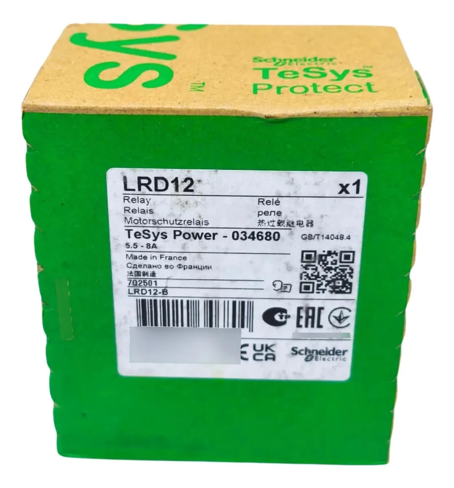 Schneider Lrd12 Relevador Sobrecarga 5.5-8.0a D09-d38