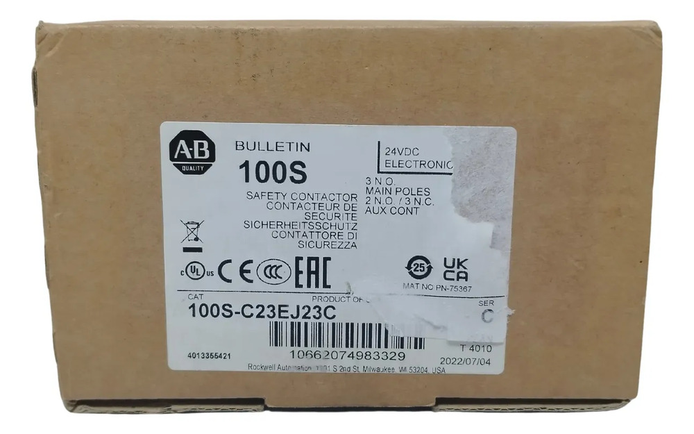 Allen Bradley 100s-c23ej23c Safety Contactor