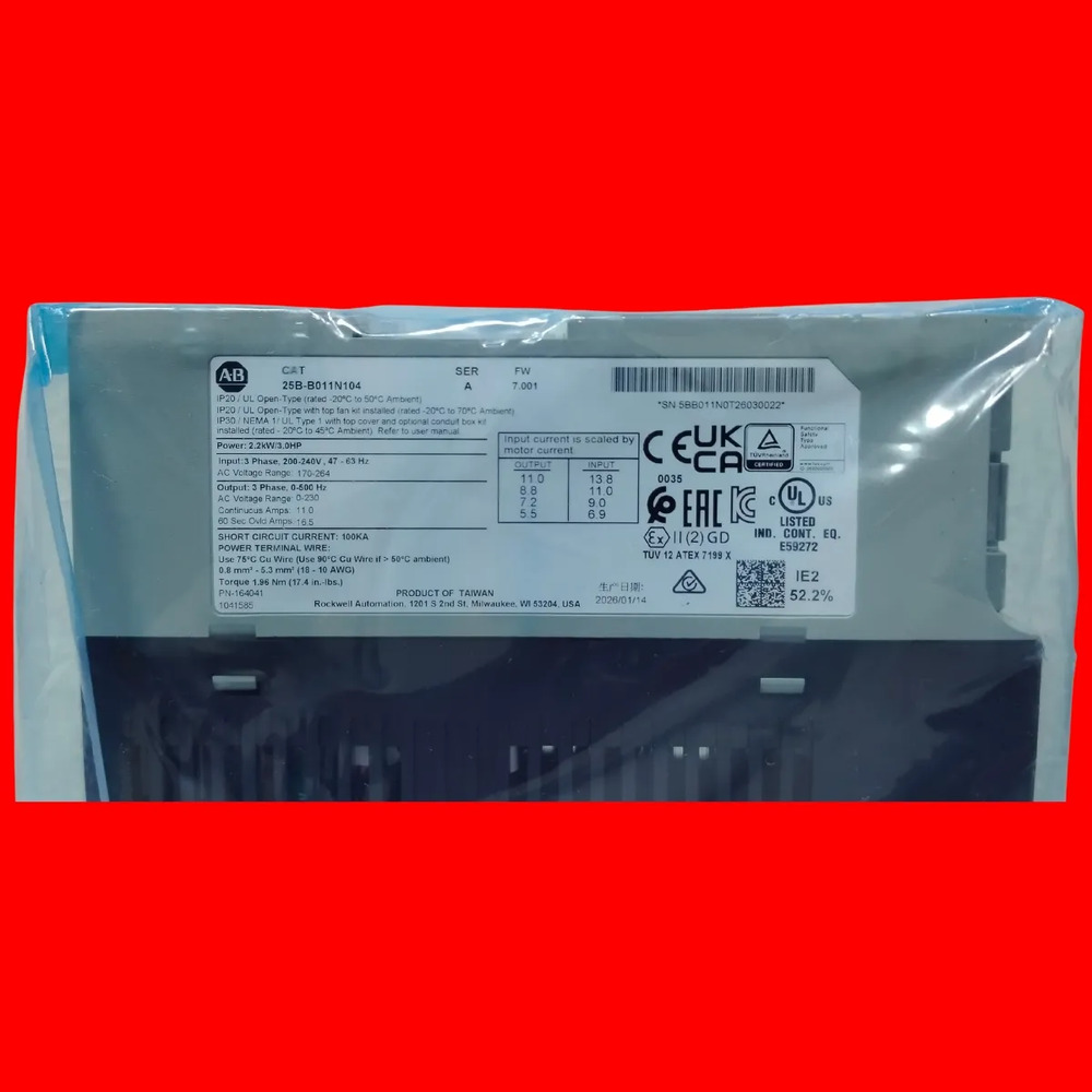 Allen Bradley 25b-b011n104 / Powerflex 525 Ac Drive 3hp - Imagen 5